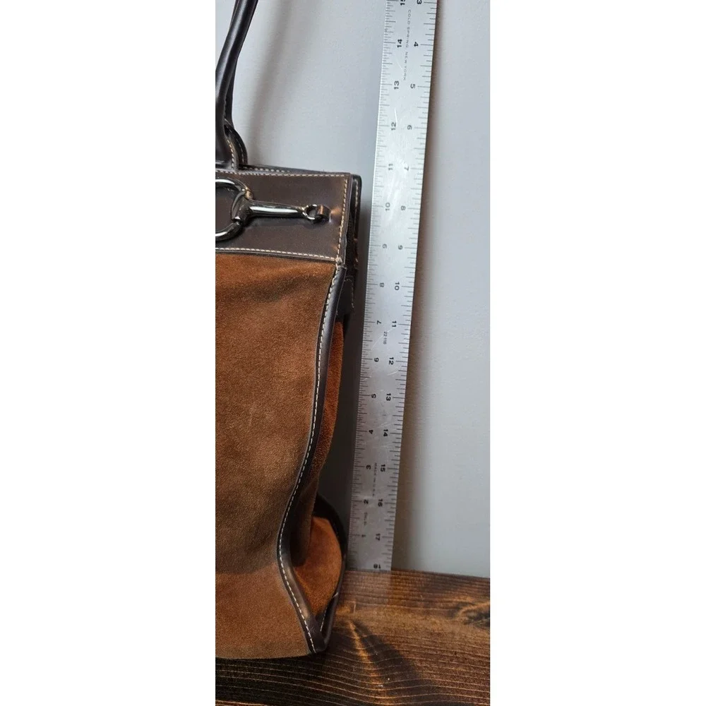 Vintage Franklin Covey Women's Purse Shoulder Bag Brown Suede‎